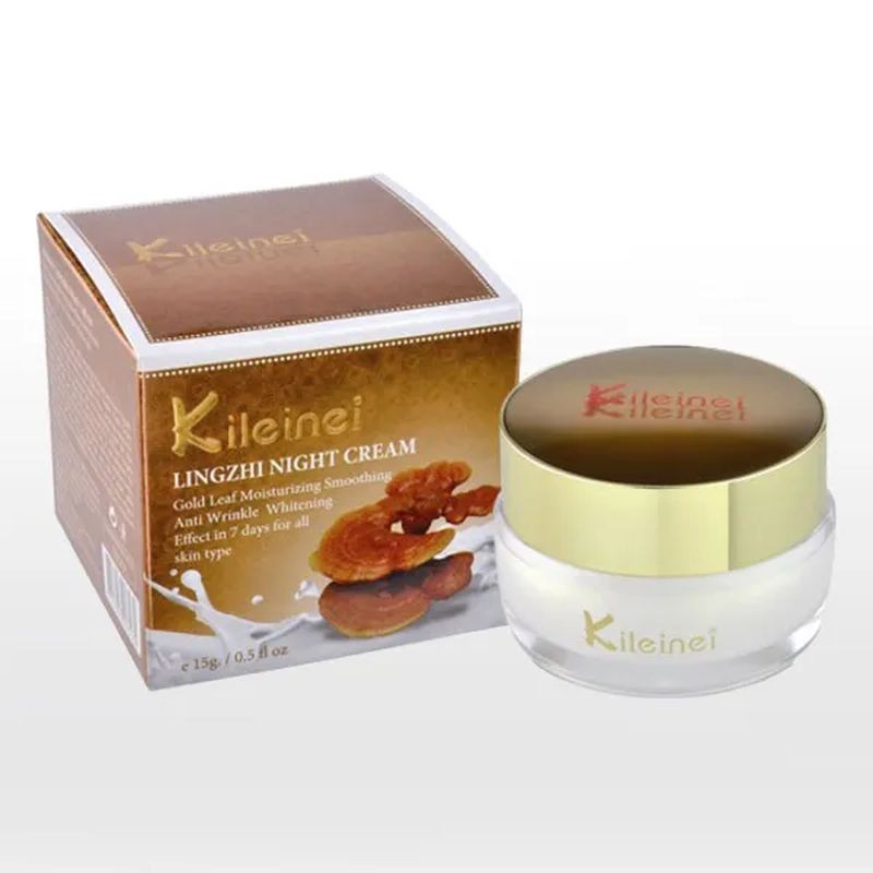 Kileinei®   Lingzhi Night Cream Gold Leaf Moisturizing Smoothing Anti-wrinkle Whitening Effect in 7 days for all skin type