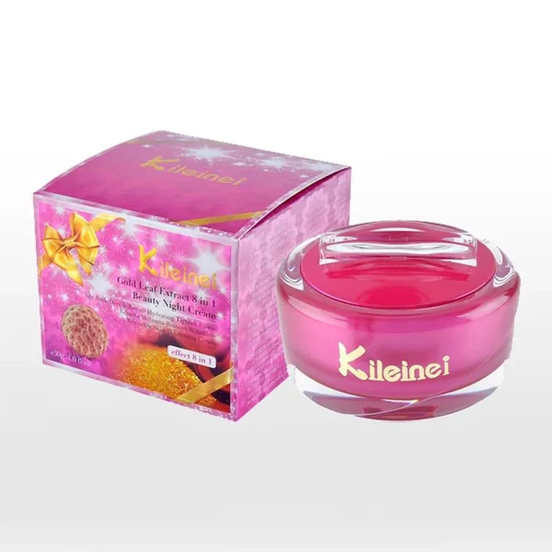 Kileinei®Gold Chiết xuất lá 8 trong 1 Kem dưỡng đêm làm đẹp Trẻ hóa-Phục hồi sâu-Dưỡng ẩm-Se khít lỗ chân lông. Loại bỏ nám- Loại bỏ nếp nhăn-Tái tạo làn da-Kem làm trắng
